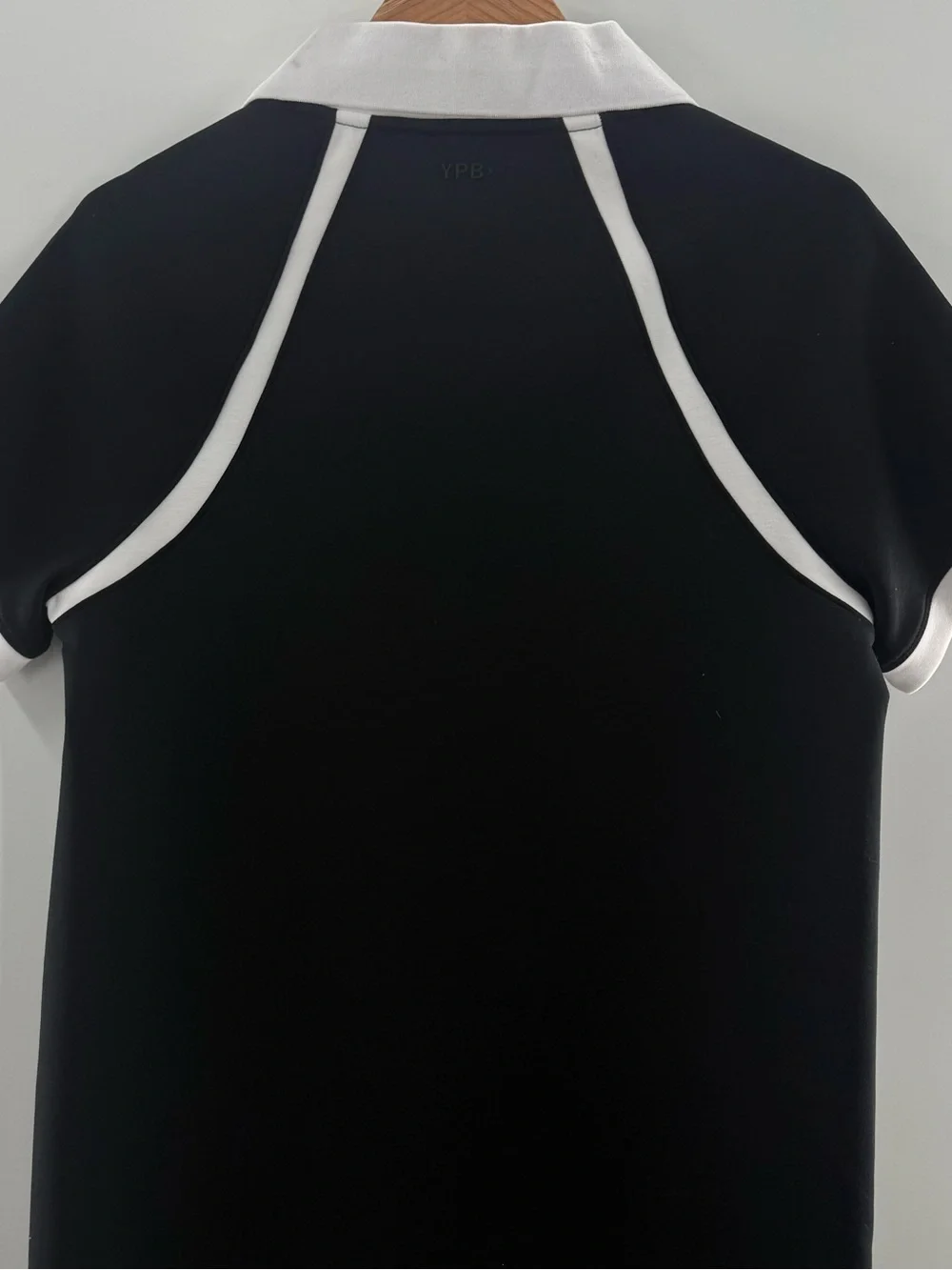 NWT YPB NeoKNIT Polo Mini Dress from Abercrombie & Fitch Black White Sporty M - Picture 4 of 9